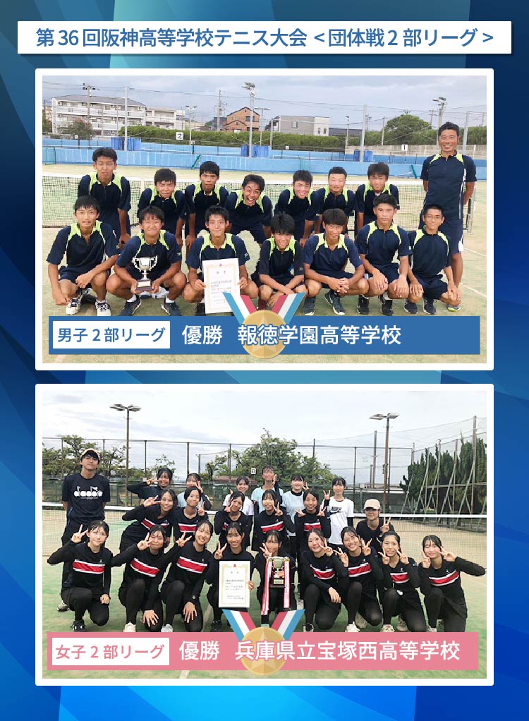 阪神高等学校テニス大会 < 団体戦 2部リーグ>